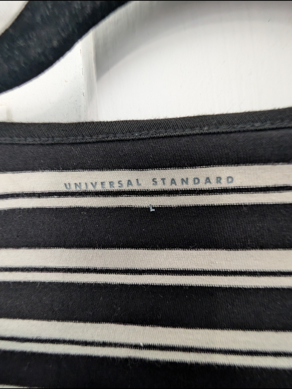 Universal Standard Black And White Striped Geneva Dress Large (20/22) - Picture 5 of 6